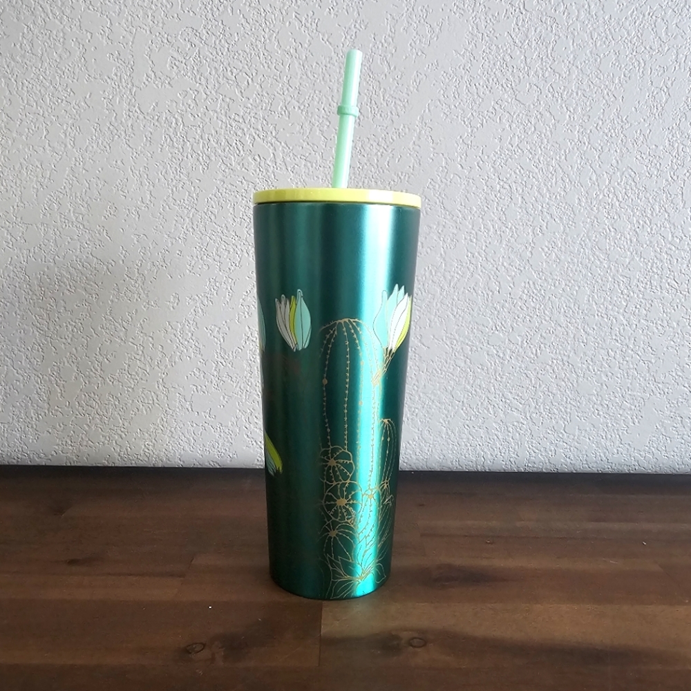 NEW Starbucks Spring 2022Cactus Flower Stainless Steel Metallic Tumbler